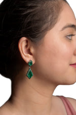 Load image into Gallery viewer, Emerald Mirage Earrings