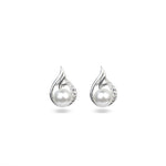 Load image into Gallery viewer, Pearl Flame Earrings