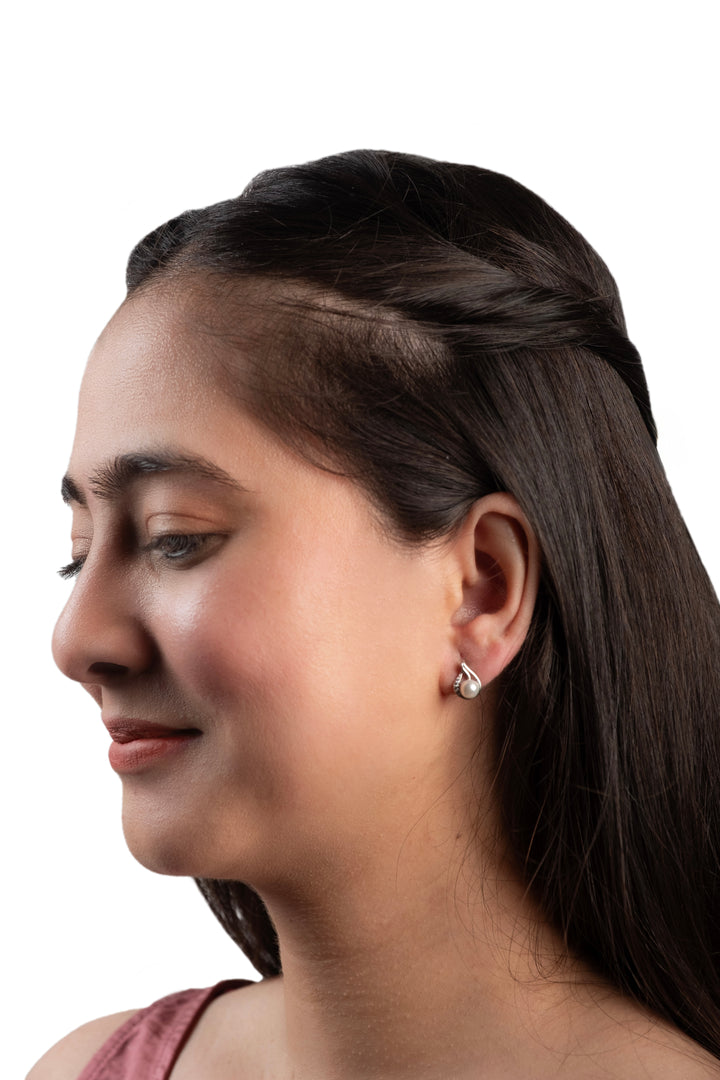 Pearl Flame Earrings
