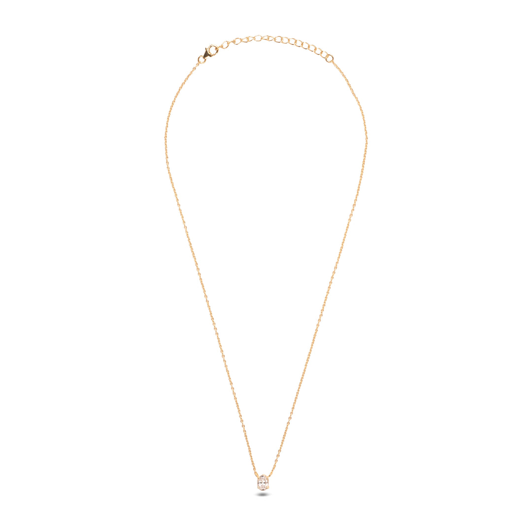 Oval Solitaire Necklace