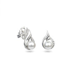 Load image into Gallery viewer, Pearl Flame Earrings
