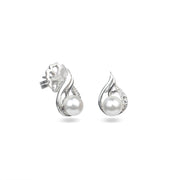 Pearl Flame Earrings