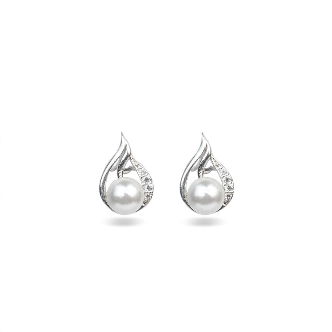 Pearl Flame Earrings