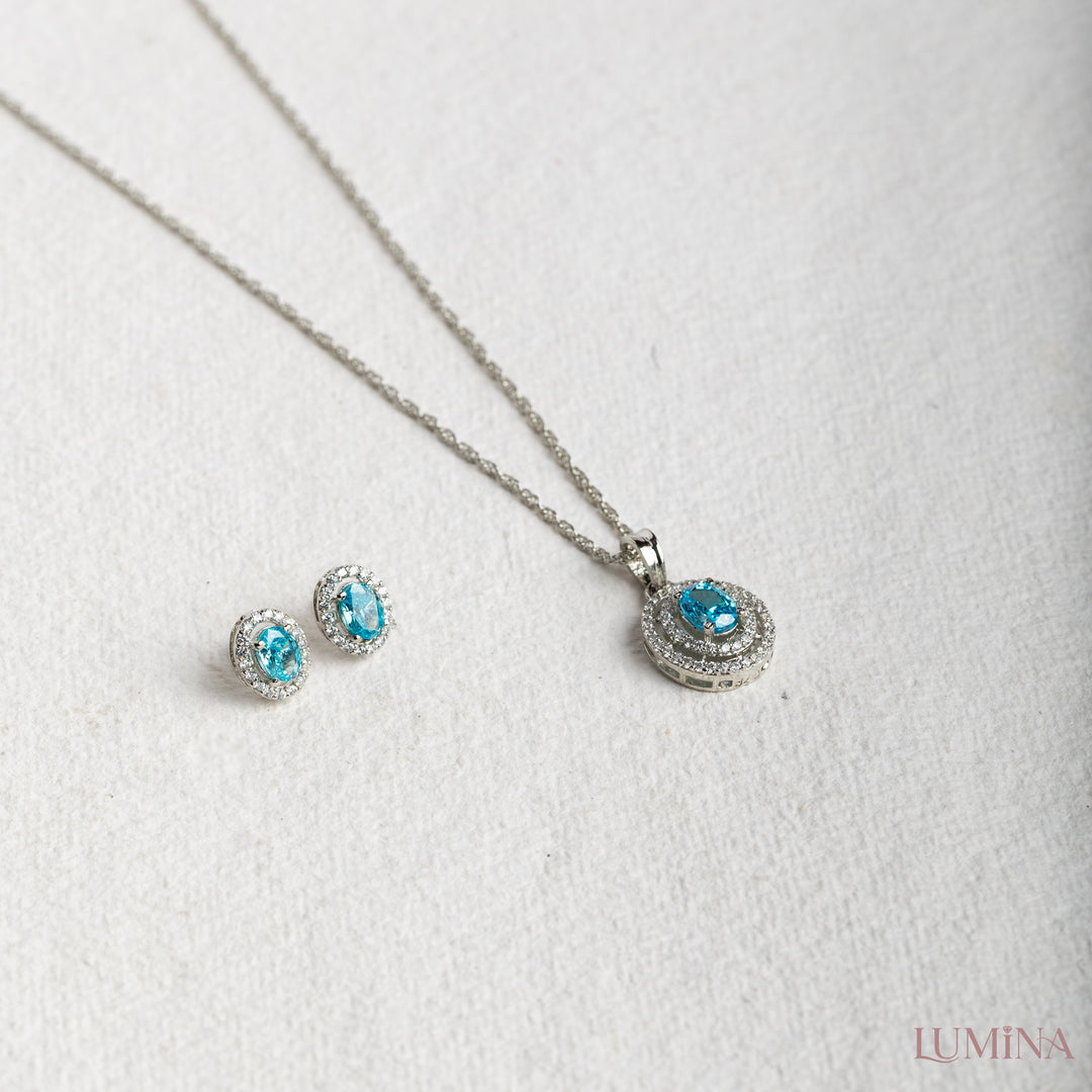 Crystal Lagoon Set Necklace